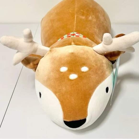 Pillowfort Brown and White Weighted Plush Deer - Picture 6 of 7